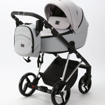 Carucior 3 in 1 Blanc Adamex Deluxe Light Grey PS586