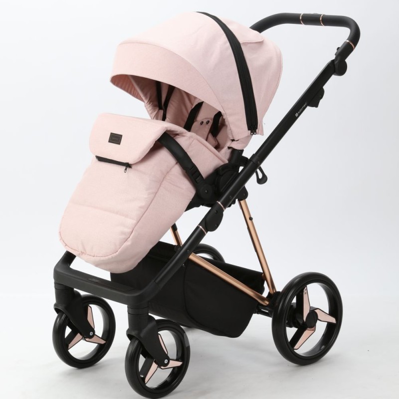 Carucior 3 in 1 Blanc Adamex Deluxe Rose PS731