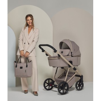 Carucior 3 in 1 Delta Natura Collection Adamex Cappucino cu scoica testata ADAC