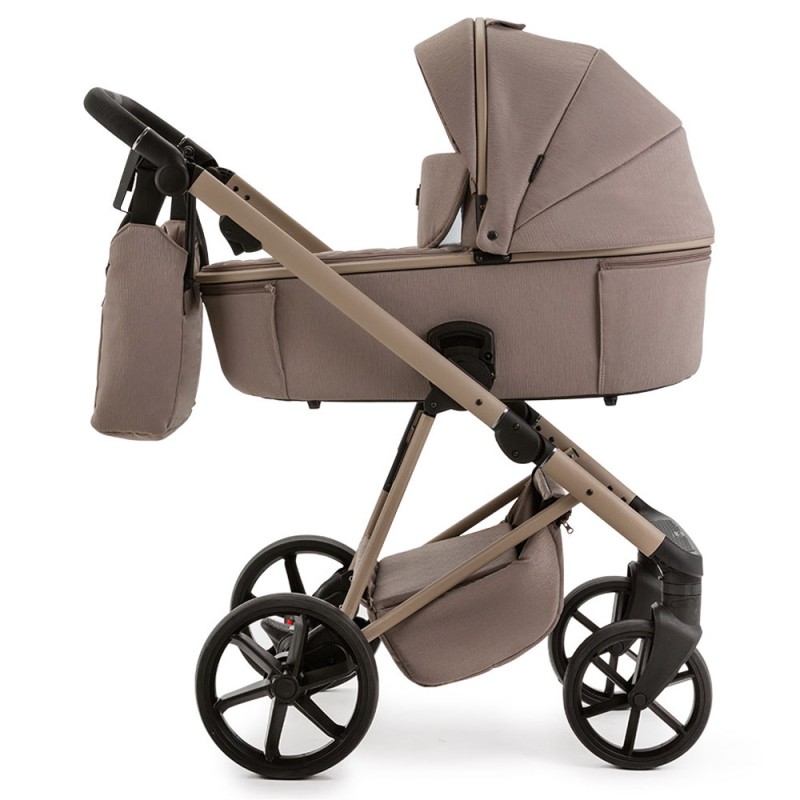 Carucior 3 in 1 Delta Natura Collection Adamex Cappucino cu scoica testata ADAC