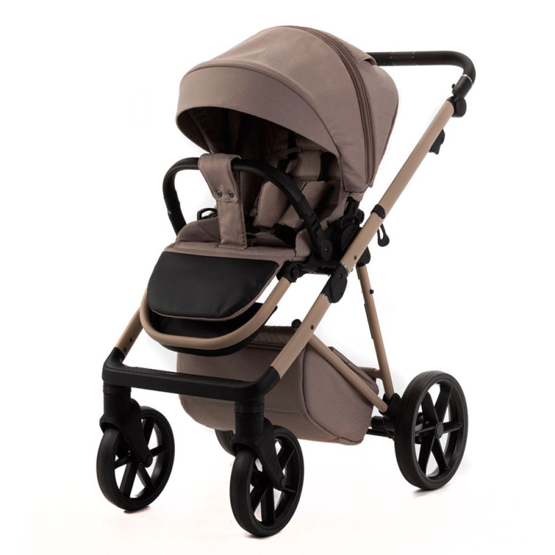Carucior 3 in 1 Delta Natura Collection Adamex Cappucino cu scoica testata ADAC