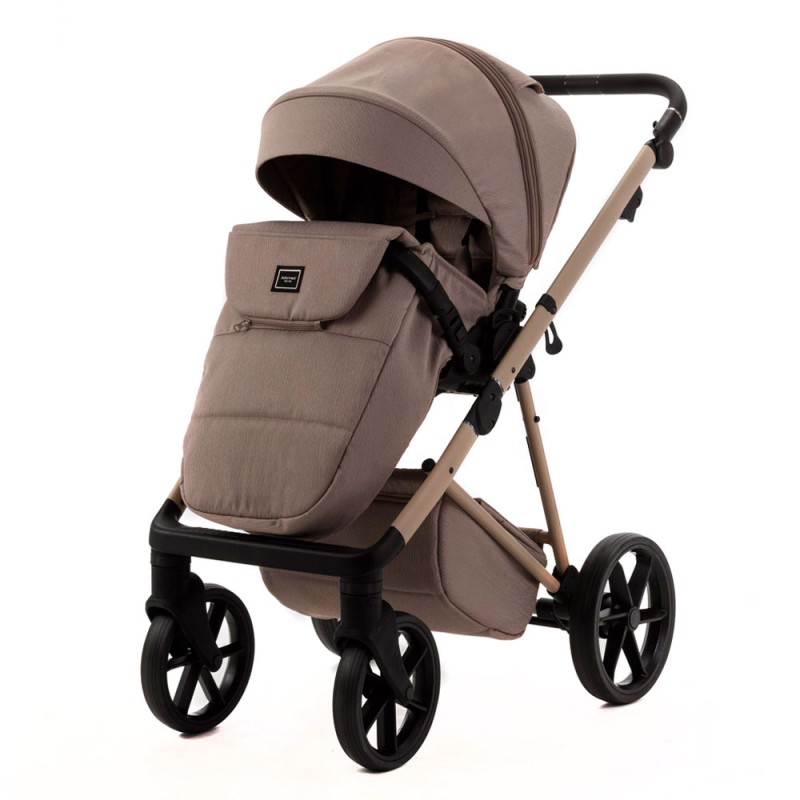 Carucior 3 in 1 Delta Natura Collection Adamex Cappucino cu scoica testata ADAC
