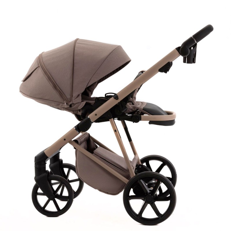Carucior 3 in 1 Delta Natura Collection Adamex Cappucino cu scoica testata ADAC