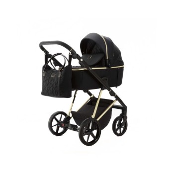 Carucior 3 in 1 Delta Adamex Deluxe Black TK807 cu scoica testata ADAC