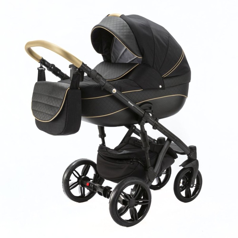 Carucior 4 in 1 ENCORE 2 Adamex Black X85 cu scoica testata ADAC si baza isofix