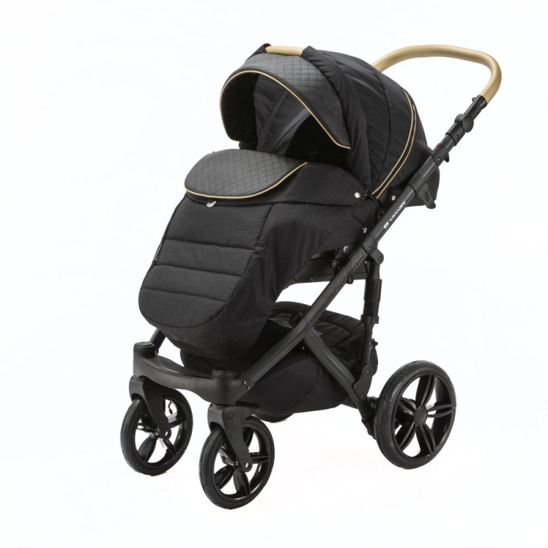 Carucior 4 in 1 ENCORE 2 Adamex Black X85 cu scoica testata ADAC si baza isofix