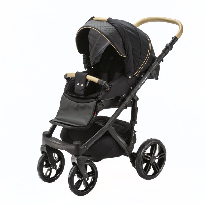 Carucior 4 in 1 ENCORE 2 Adamex Black X85 cu scoica testata ADAC si baza isofix