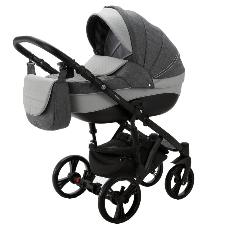 Carucior 3 in 1 ENCORE 2 Adamex Grey Jeans AZ2 cu scoica testata ADAC