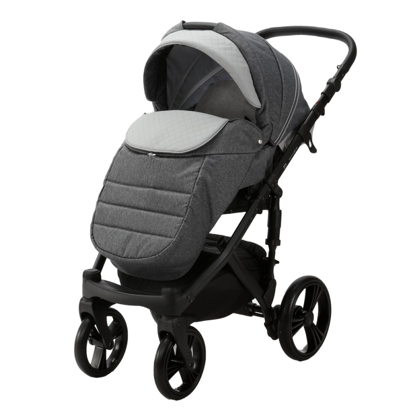 Carucior 3 in 1 ENCORE 2 Adamex Grey Jeans AZ2 cu scoica testata ADAC
