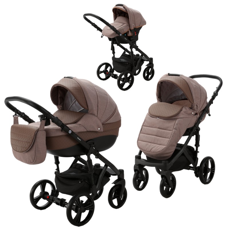Carucior 3 in 1 ENCORE 2 Adamex Brown AZ7 cu scoica testata ADAC