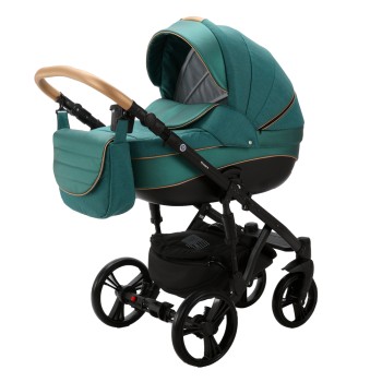 Carucior 3 in 1 ENCORE 2 Adamex Green Art EN1 cu scoica testata ADAC