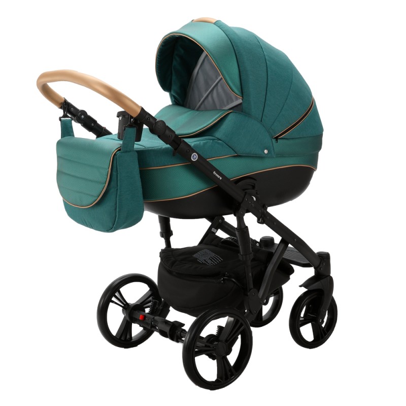 Carucior 3 in 1 ENCORE 2 Adamex Green Art EN1 cu scoica testata ADAC