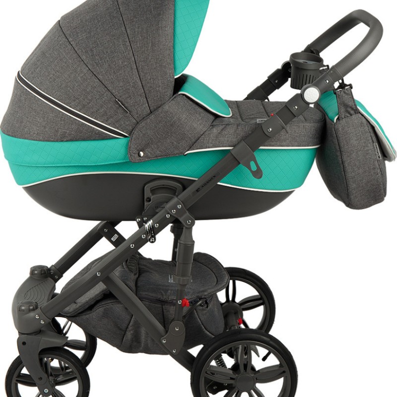 CARUCIOR COPII 3 IN 1 ADAMEX ENCORE GREY TURQUOISE X11