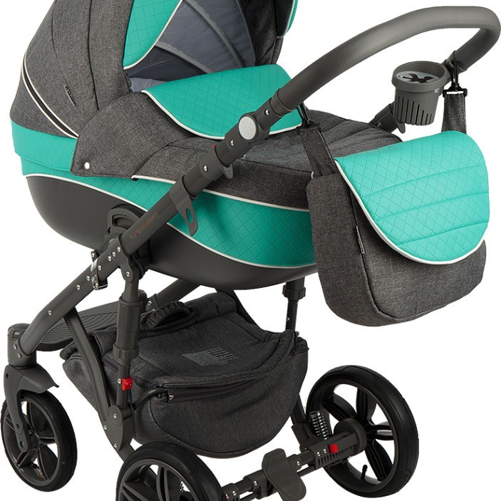 CARUCIOR COPII 3 IN 1 ADAMEX ENCORE GREY TURQUOISE X11