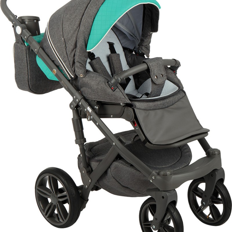 CARUCIOR COPII 3 IN 1 ADAMEX ENCORE GREY TURQUOISE X11