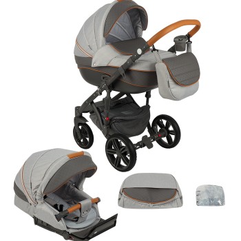 Carucior copii 3 in 1 Encore 2 Adamex Grey Passion X4