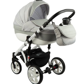 Carucior copii 3 in 1 Adamex Encore 2 Light Grey X7