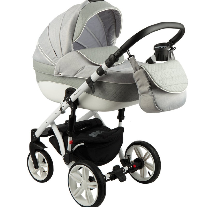 Carucior copii 3 in 1 Adamex Encore 2 Light Grey X7
