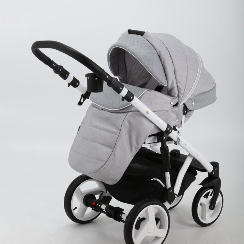 Carucior copii 3 in 1 Adamex Encore 2 Light Grey X7