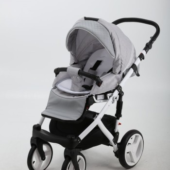 Carucior copii 3 in 1 Adamex Encore 2 Light Grey X7