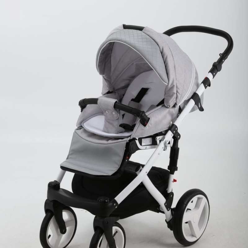 Carucior copii 3 in 1 Adamex Encore 2 Light Grey X7