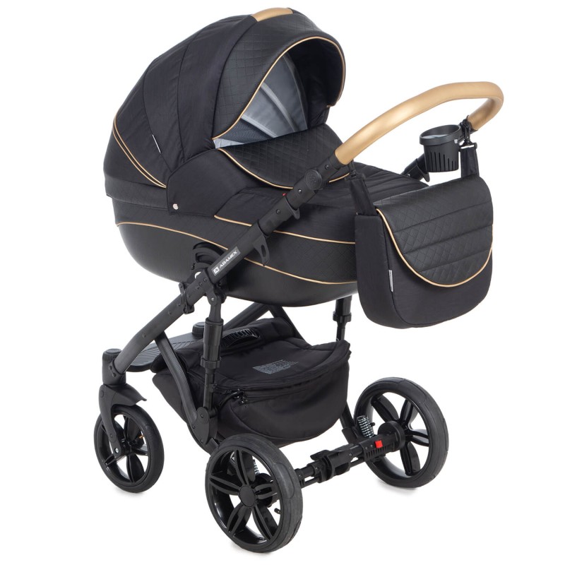 Carucior 3 in 1 ENCORE 2 Adamex Black X85 cu scoica testata ADAC