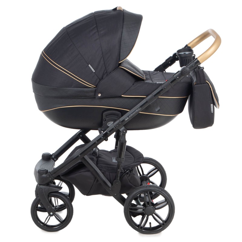 Carucior 4 in 1 ENCORE 2 Adamex Black X85 cu scoica testata ADAC si baza isofix