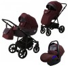 Carucior copii 3 in 1 Hybryd Adamex Aubergine V6