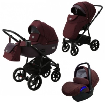 Carucior copii 3 in 1 Hybryd Adamex Aubergine V6