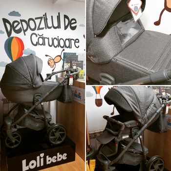 Carucior copii 3 in 1 Hybryd Adamex Grey Q2