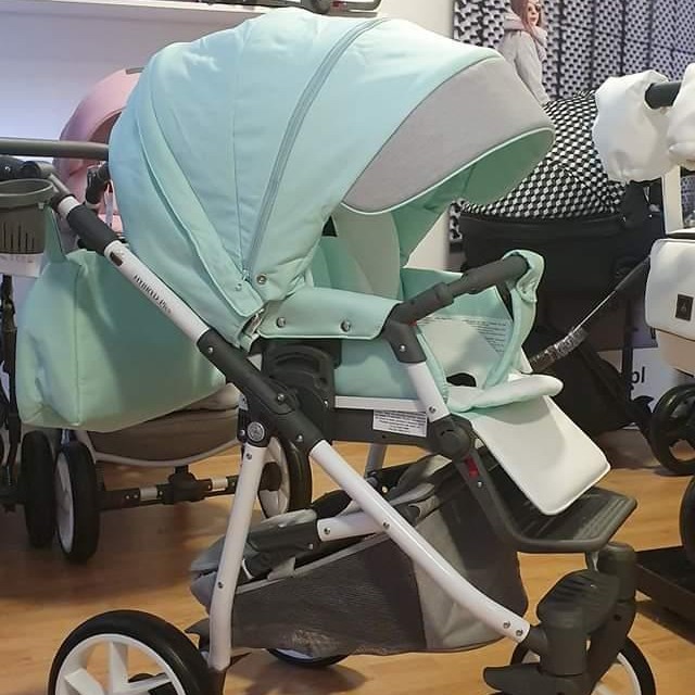 Carucior copii 3 in 1 Hybryd Adamex Mint b60