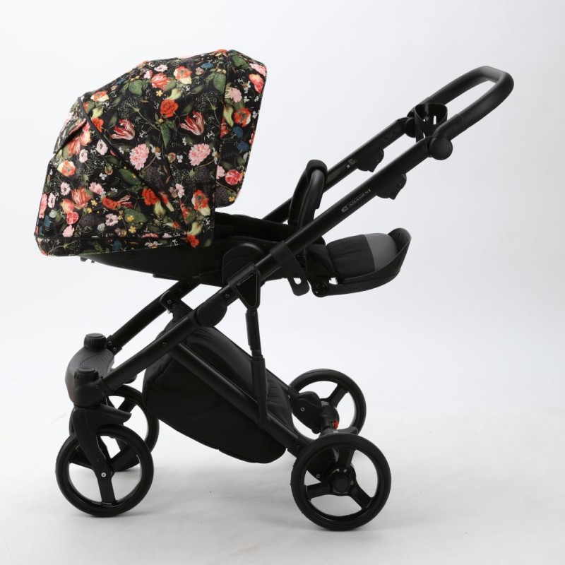 Carucior 3 in 1 Lumi Air Adamex Black Flowers FL1