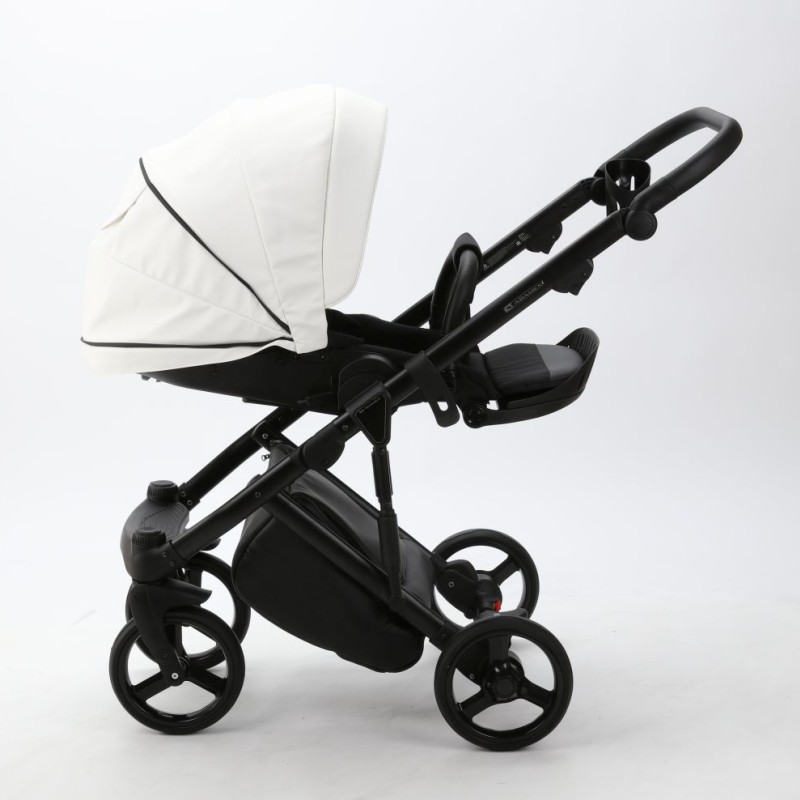 Carucior 3 in 1 Lumi Air Adamex Deluxe White Leather SA1