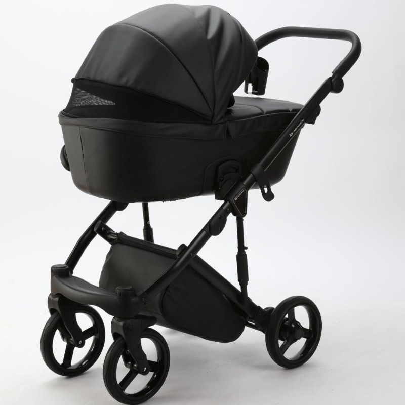 Carucior 3 in 1 Lumi Air Adamex Deluxe Black Leather SA2