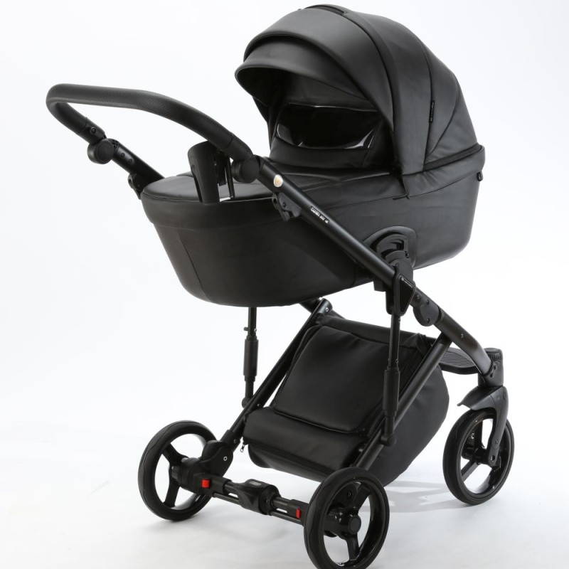 Carucior 3 in 1 Lumi Air Adamex Deluxe Black Leather SA2