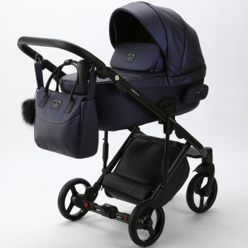 Carucior 3 in 1 Lumi Air Adamex Deluxe Navy Leather SM9