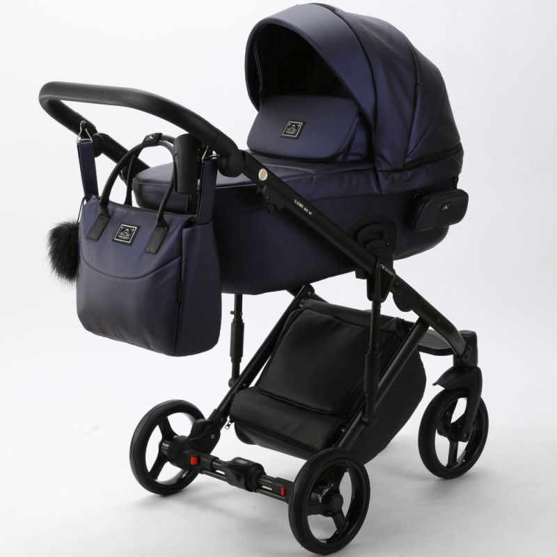 Carucior 3 in 1 Lumi Air Adamex Deluxe Navy Leather SM9
