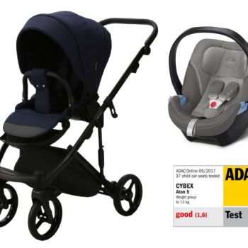 Carucior sport Lumi Adamex + Cybex Aton 5 ADAC Bluemarin PS64
