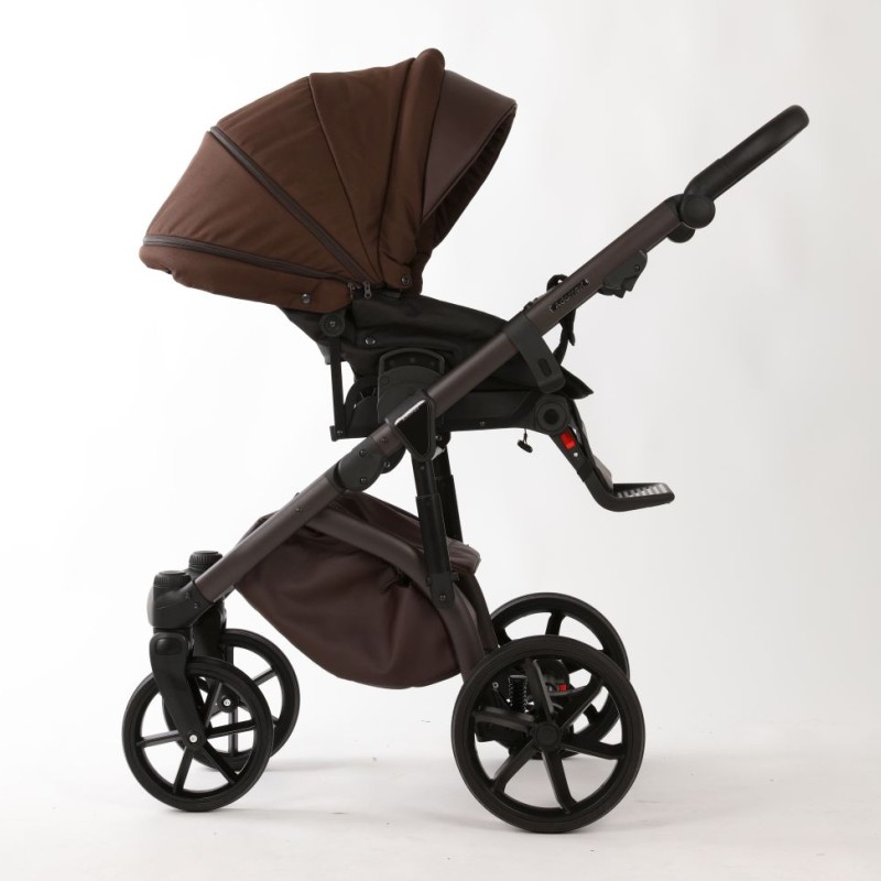 Carucior copii 3 in 1 Nola Adamex Natura Collection Coffee cu scoica testata ADAC