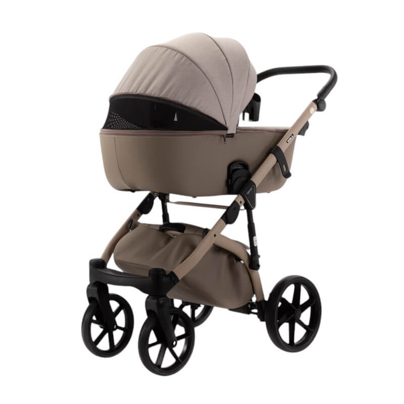 Carucior copii 3 in 1 Nola Natura Collection Adamex Cappucino cu scoica testata ADAC