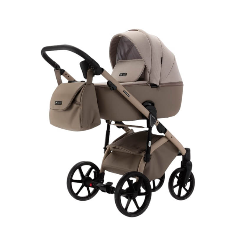 Carucior copii 3 in 1 Nola Natura Collection Adamex Cappucino cu scoica testata ADAC