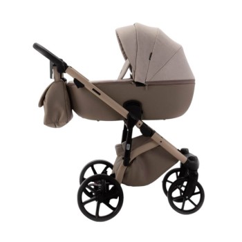 Carucior copii 3 in 1 Nola Natura Collection Adamex Cappucino cu scoica testata ADAC