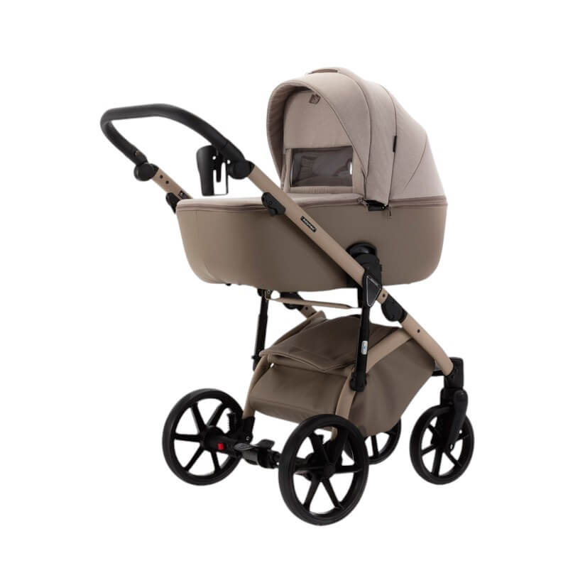 Carucior copii 3 in 1 Nola Natura Collection Adamex Cappucino cu scoica testata ADAC