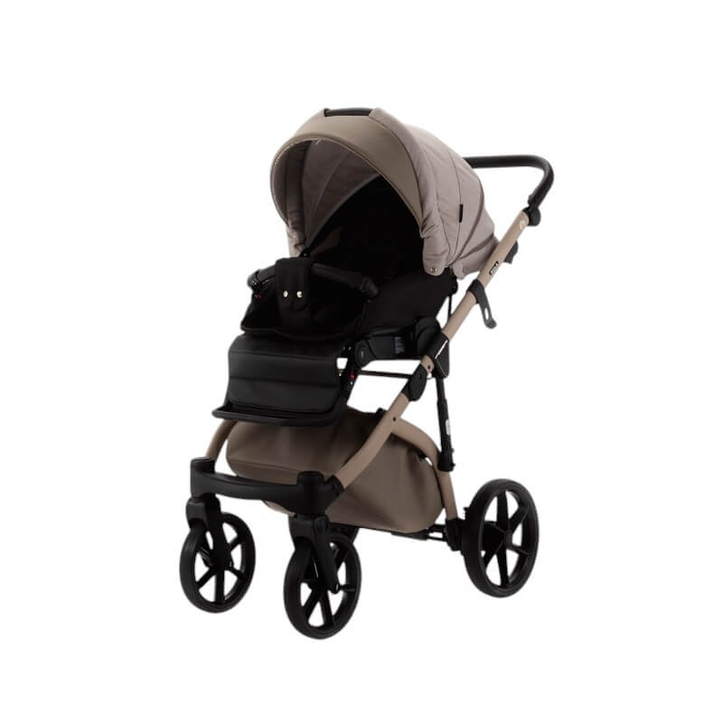 Carucior copii 3 in 1 Nola Natura Collection Adamex Cappucino cu scoica testata ADAC