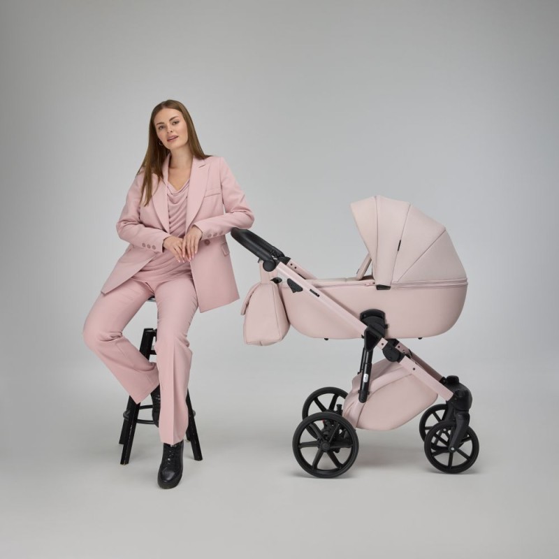 Carucior copii 3 in 1 Nola Adamex Natura Collection Rose cu scoica testata ADAC