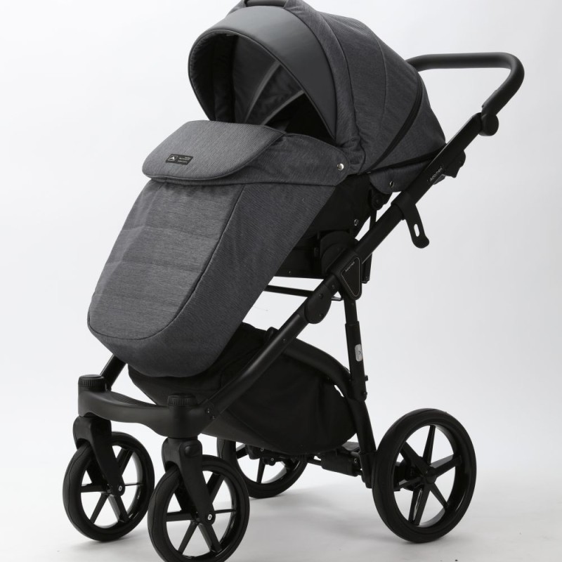 Carucior copii 3 in 1 Nola Adamex Grafit PS35 cu Cybex Cloud G Confort i-size recline testata ADAC