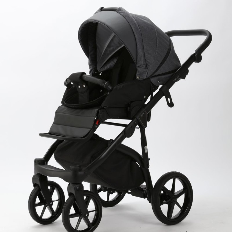 Carucior copii 3 in 1 Nola Adamex Grafit PS35 cu Cybex Cloud G Confort i-size recline testata ADAC