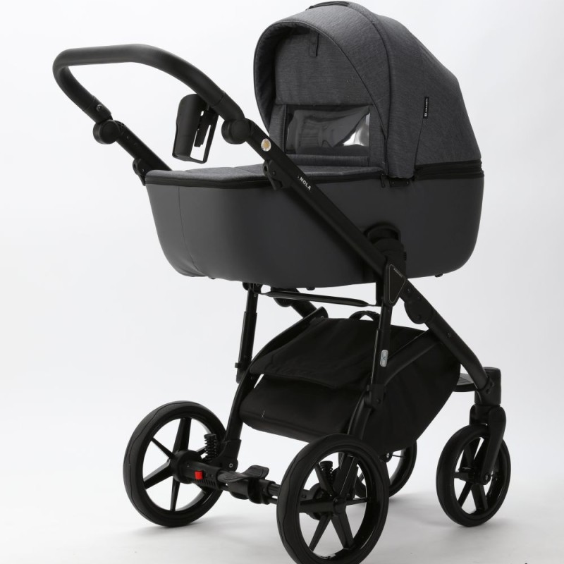 Carucior copii 3 in 1 Nola Adamex Grafit PS35 cu Cybex Cloud G Confort i-size recline testata ADAC