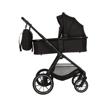 Carucior Copii Adamex Nova Black 4in1 cu scoica Cybex Cloud G plus ADAC si isofix