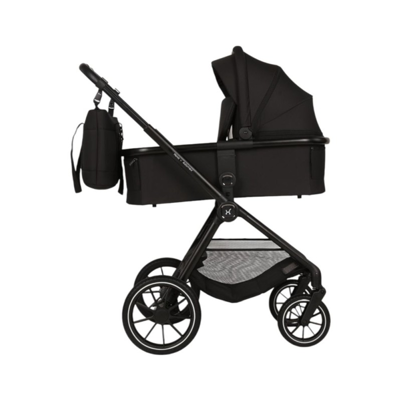 Carucior Copii Adamex Nova Black 3in1 cu scoica Cybex Cloud G plus ADAC